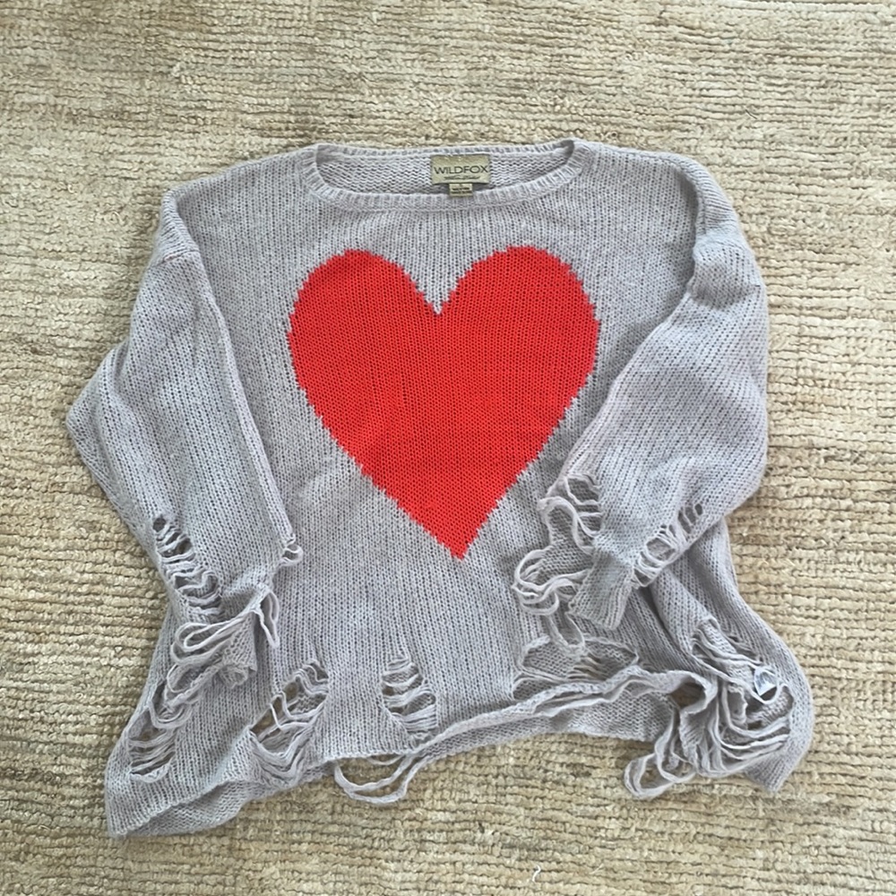 Wildfox sweater with heart size small